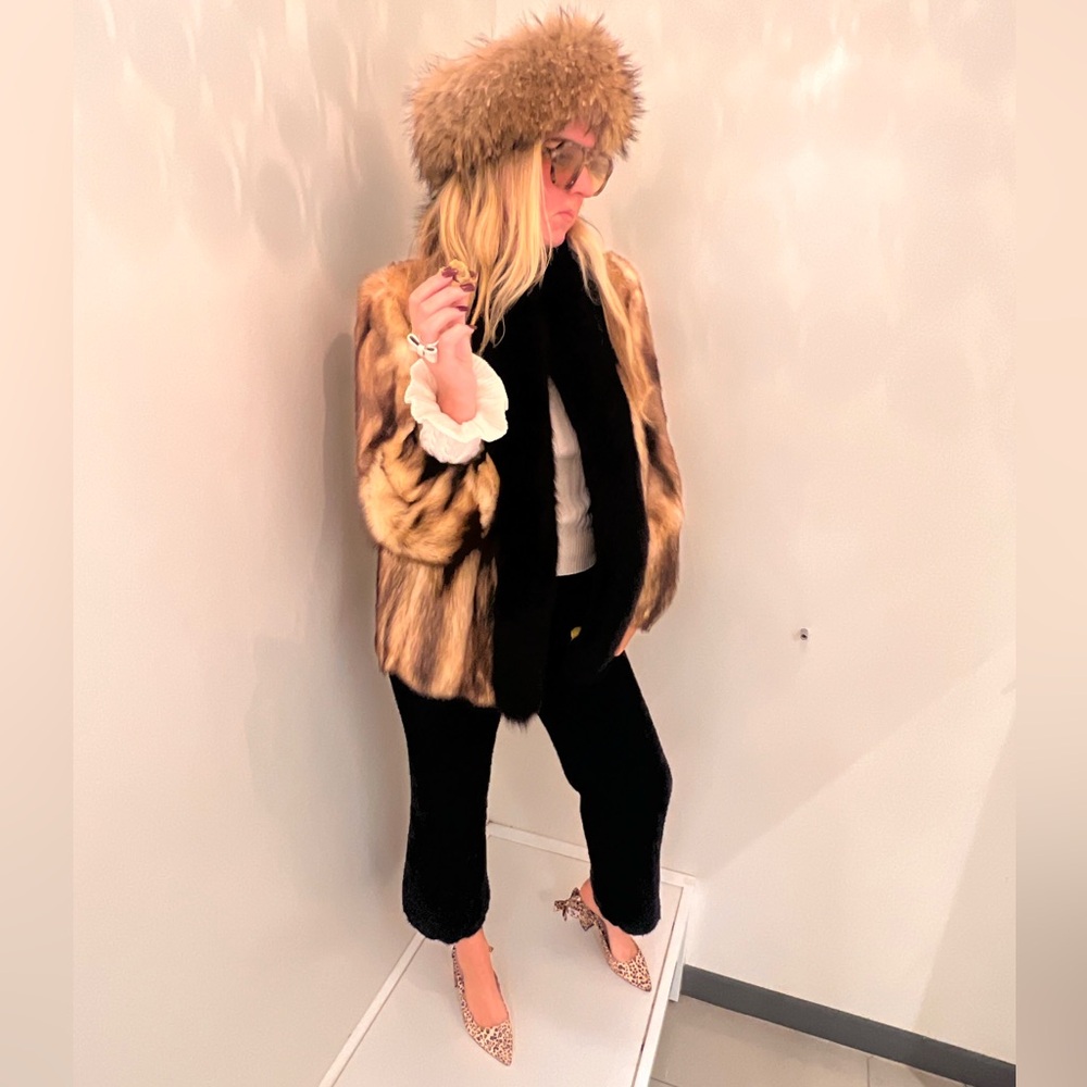 Luxurious Brown fox  Fur Coat size 10